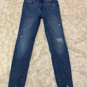 Old Navy Women's Distressed Skinny Jeans - Blue